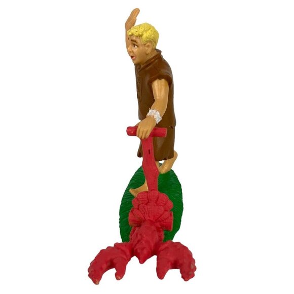 Flintstones Movie Barney Rubble Mowing Vintage Collectible Toy Figure 1994 - Picture 2 of 7
